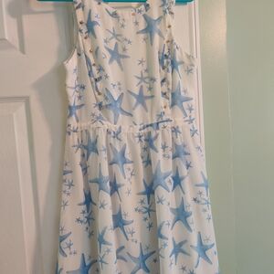 Forever 21 Blue and White Sleeveless Sundress